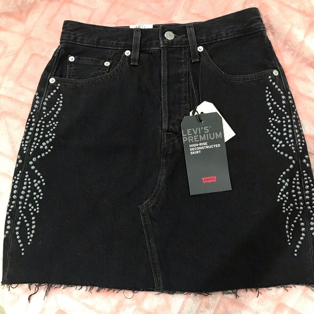 Levi’s Premium High Rise Deconstructed Skirt
